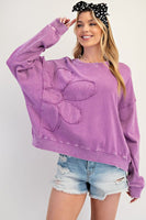 Flower Patch Washed Pullover
