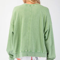 Flower Patch Washed Pullover