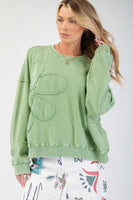 Flower Patch Washed Pullover
