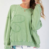 Flower Patch Washed Pullover