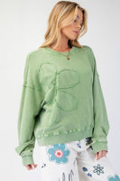 Flower Patch Washed Pullover
