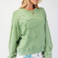 Flower Patch Washed Pullover