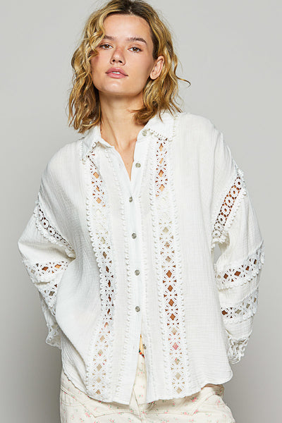 Balloon Sleve DBL Gauze Relaxed Shirt