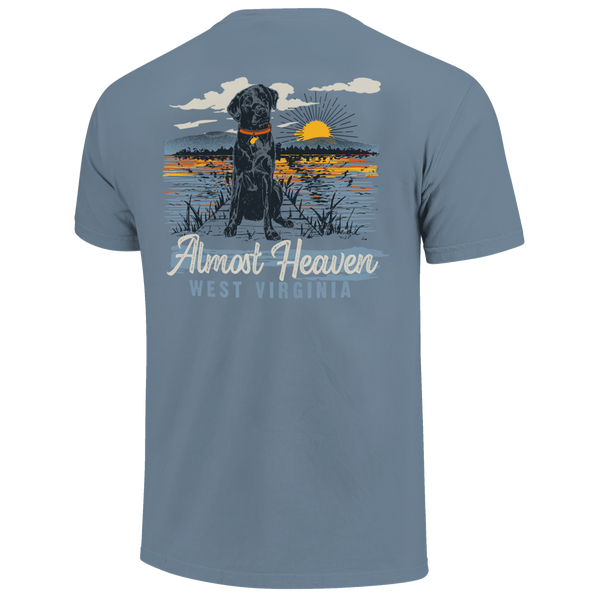 Almost Heaven Dog On Dock Tshirt
