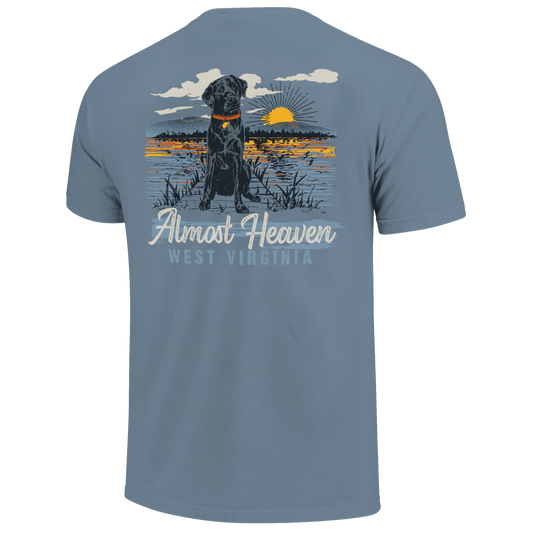 Almost Heaven Dog On Dock Tshirt