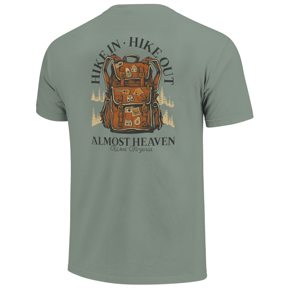Hike In/Hike Out Backpack Pins Tshirt