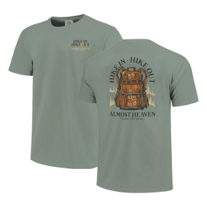 Hike In/Hike Out Backpack Pins Tshirt