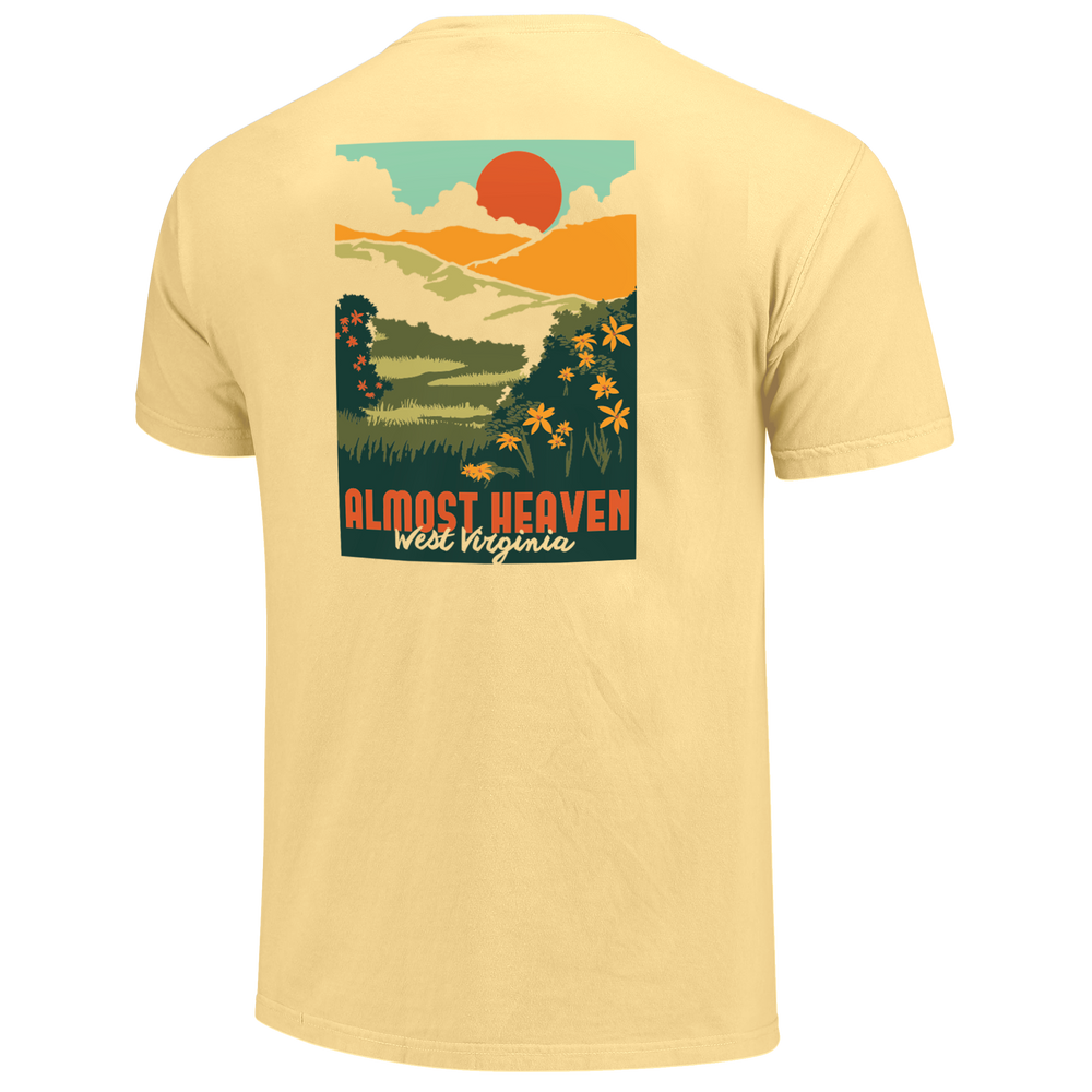 Almost Heaven Wildflowers/ mtns tee