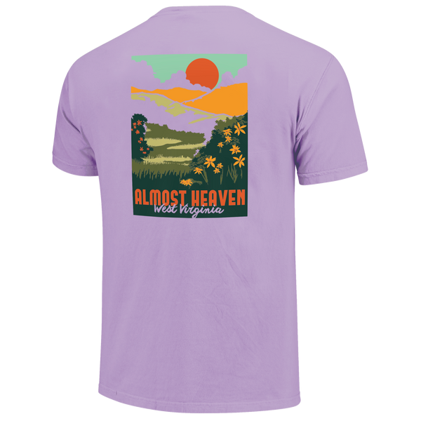 Almost Heaven Wildflowers/ mtns tee