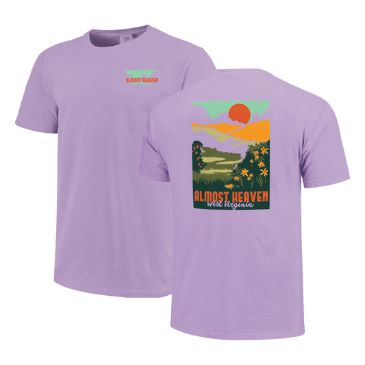 Almost Heaven Wildflowers/ mtns tee