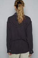 L/S Roomy DBL Gauze Sutdded Shirt
