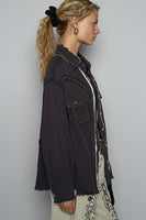 L/S Roomy DBL Gauze Sutdded Shirt
