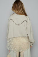 Studded Western Style Cotton Shirt
