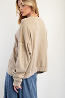 Flower Patch Washed Pullover

