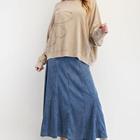 Flower Patch Washed Pullover