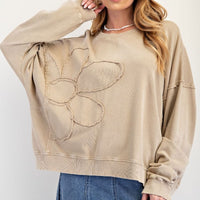 Flower Patch Washed Pullover