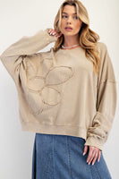 Flower Patch Washed Pullover
