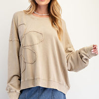 Flower Patch Washed Pullover