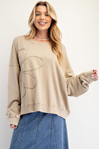 Flower Patch Washed Pullover
