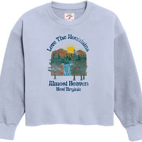 Love TMTNS Reverse Fleece Crew
