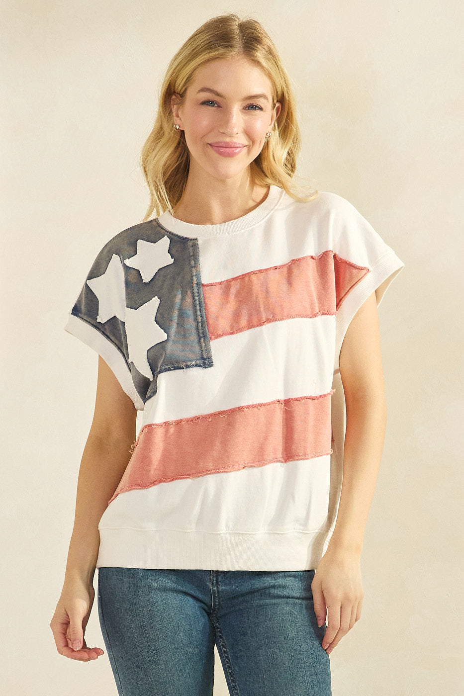 American Flag S/S Top