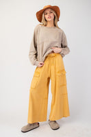 Mineral Washed Wide Leg Pants
