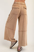 Mineral Washed Wide Leg Pants
