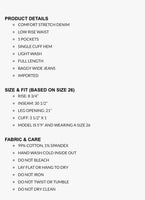 Low Rise Cuffed Baggy Wide Jeans
