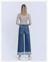 High Rise Cuffed Ankle Wide
