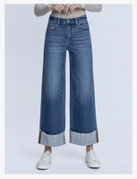 High Rise Cuffed Ankle Wide
