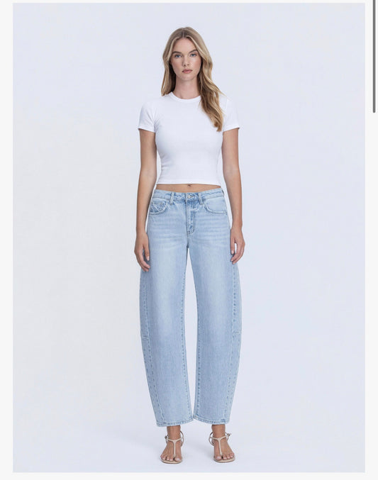 High Rise Barrel Jeans