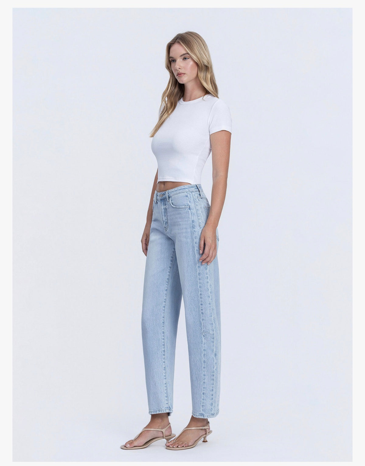 High Rise Barrel Jeans