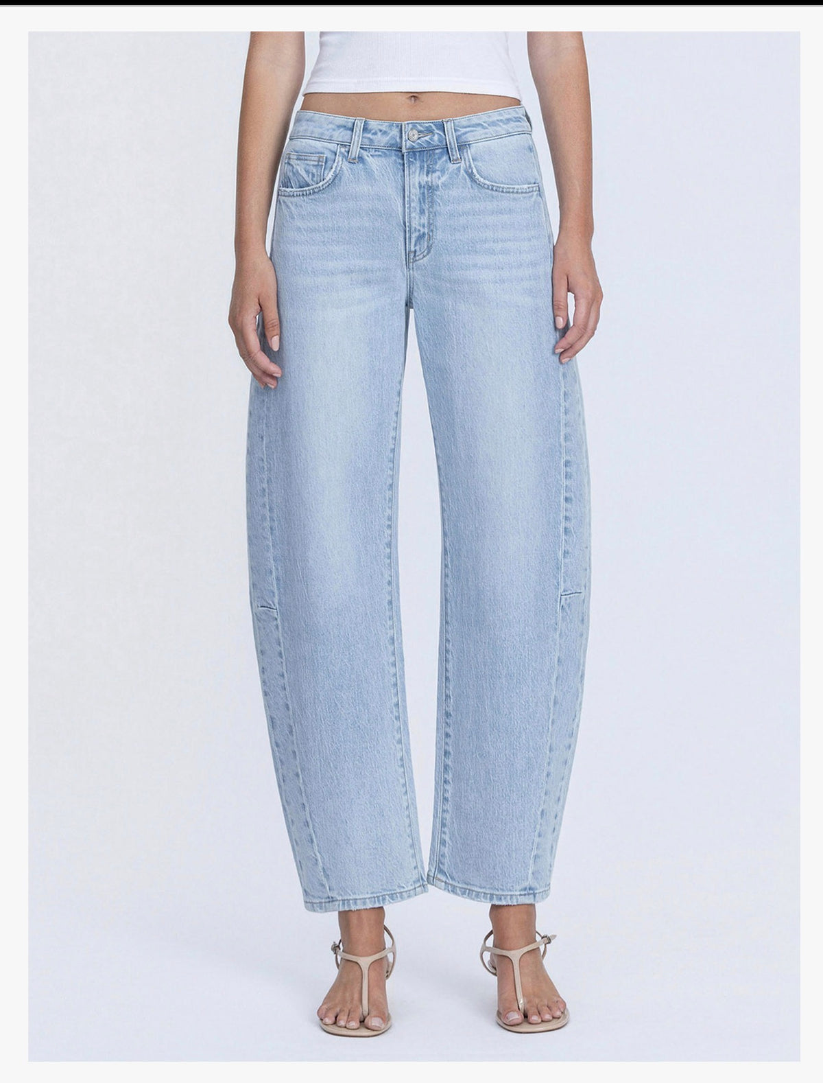 High Rise Barrel Jeans