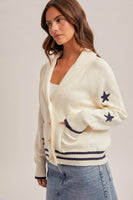 Shawl Collar Puppy Cardigan Sweater
