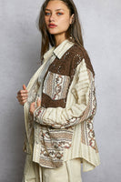 Relaxed Fit Shirt in Printed Eyelet
