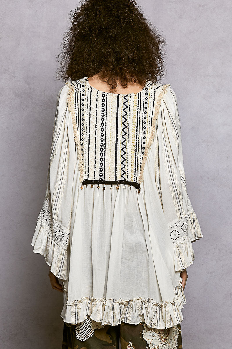 Poncho V-neck Style Top