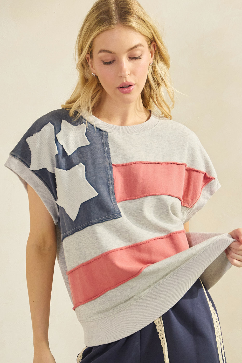 American Flag S/S Top