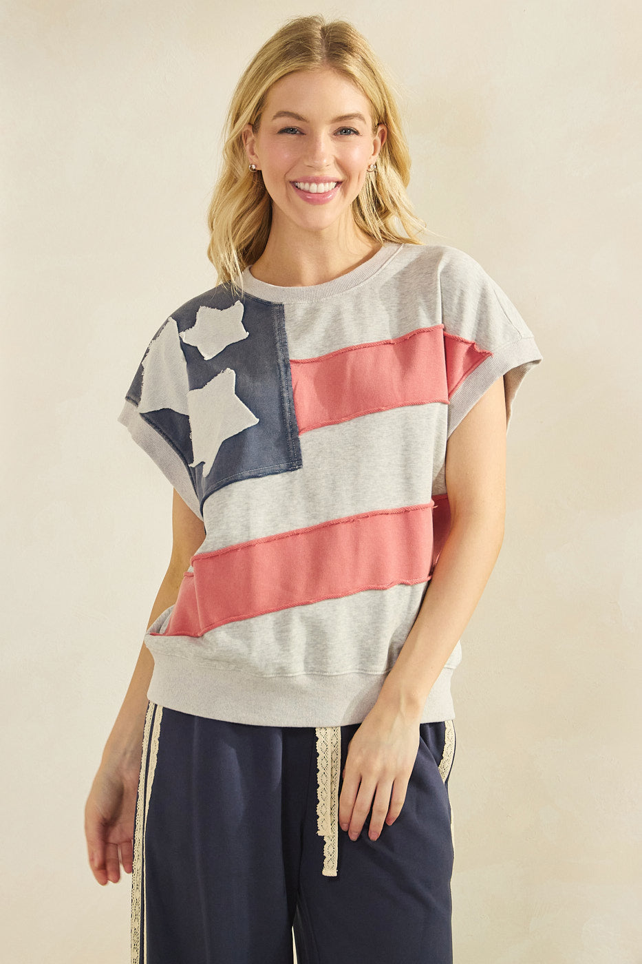 American Flag S/S Top