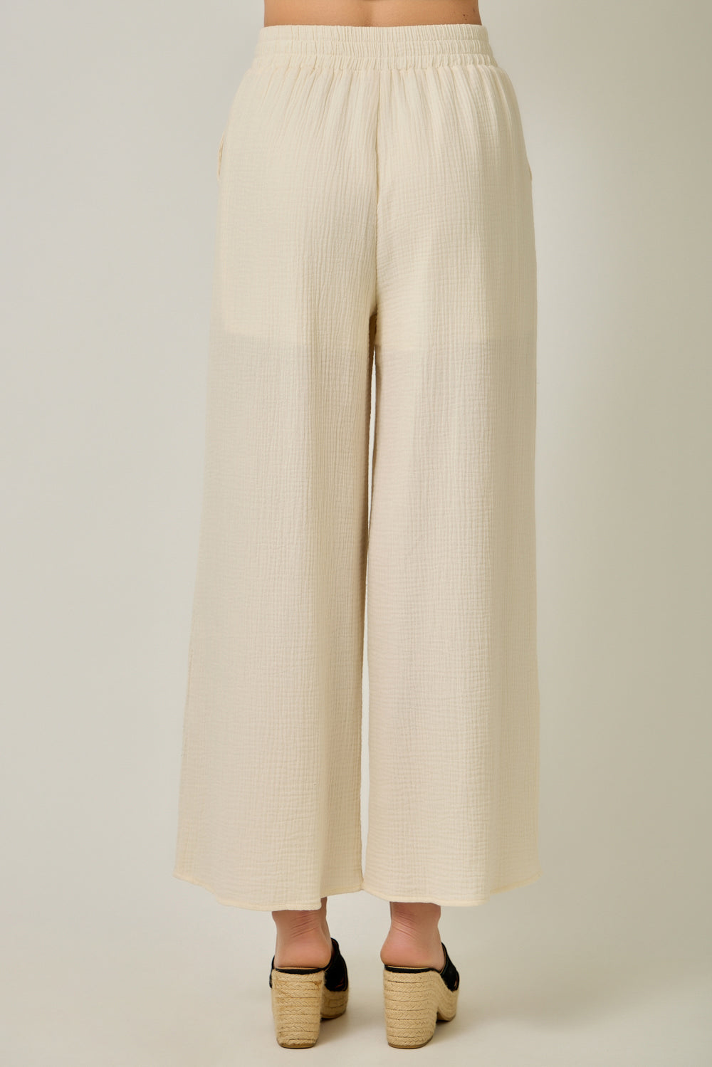 Gauze Embroidered Lounge Pants