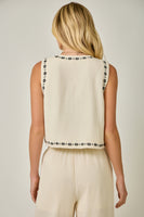 Gauze Embroidered Vest

