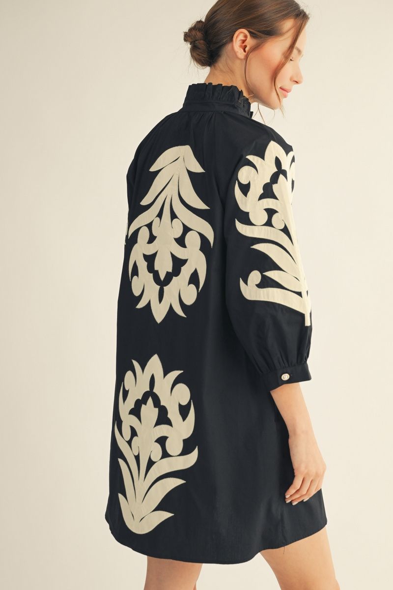 Floral Baroque Shift Dress