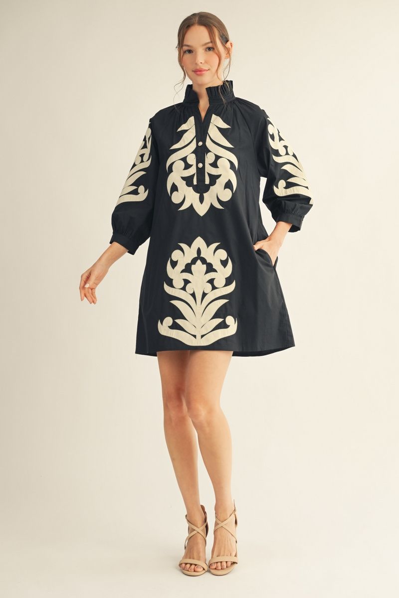 Floral Baroque Shift Dress