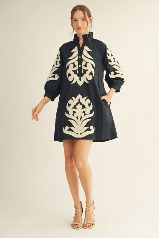 Floral Baroque Shift Dress