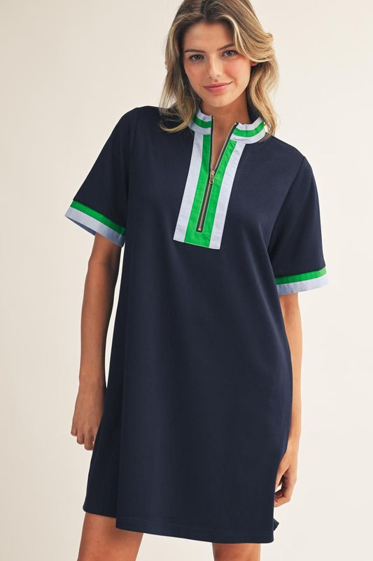 S/S Dress Zip Up Front