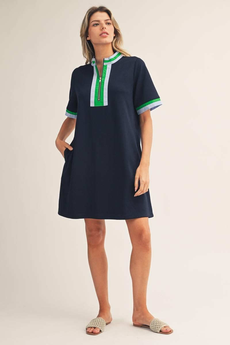 S/S Dress Zip Up Front