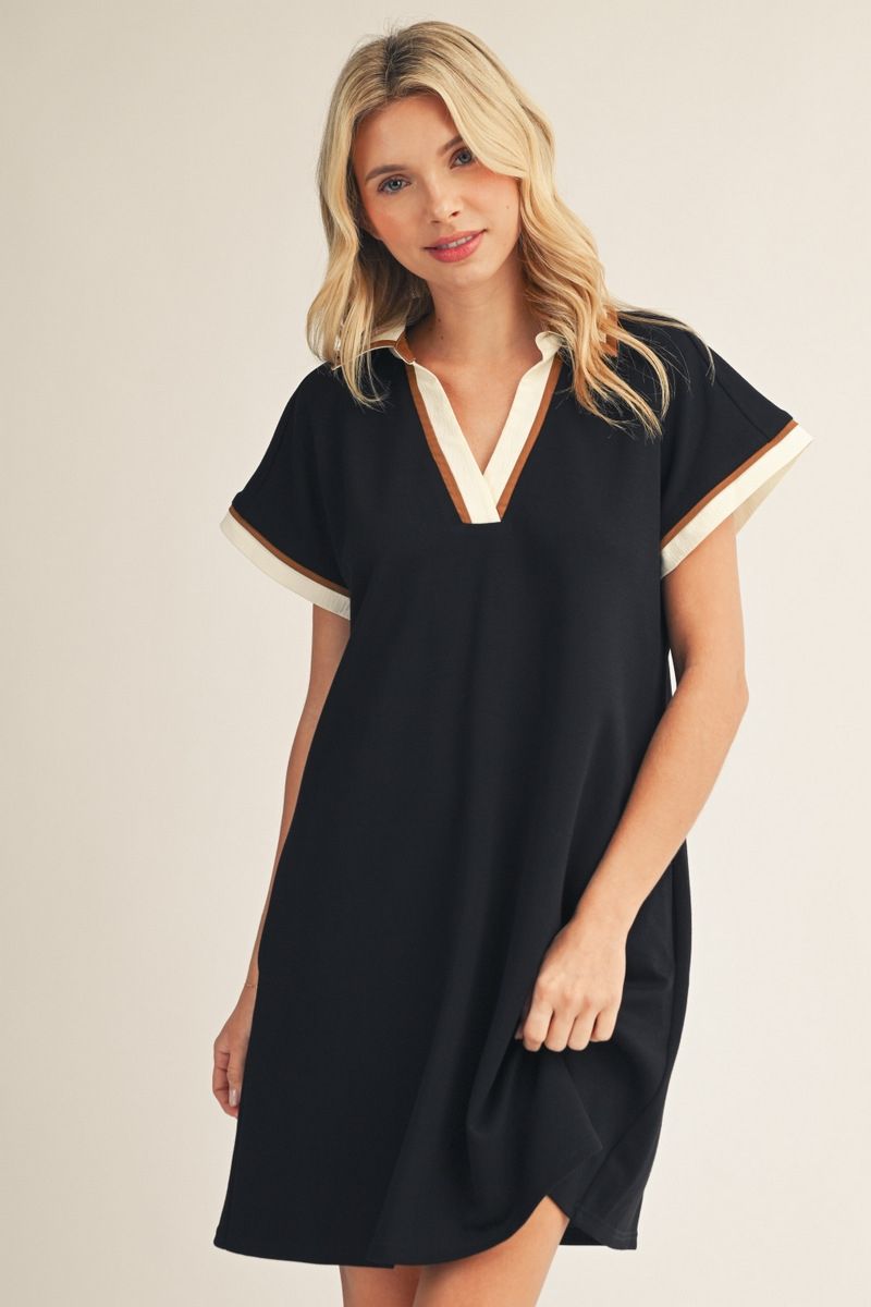 Drop Shoulder Casual Dress