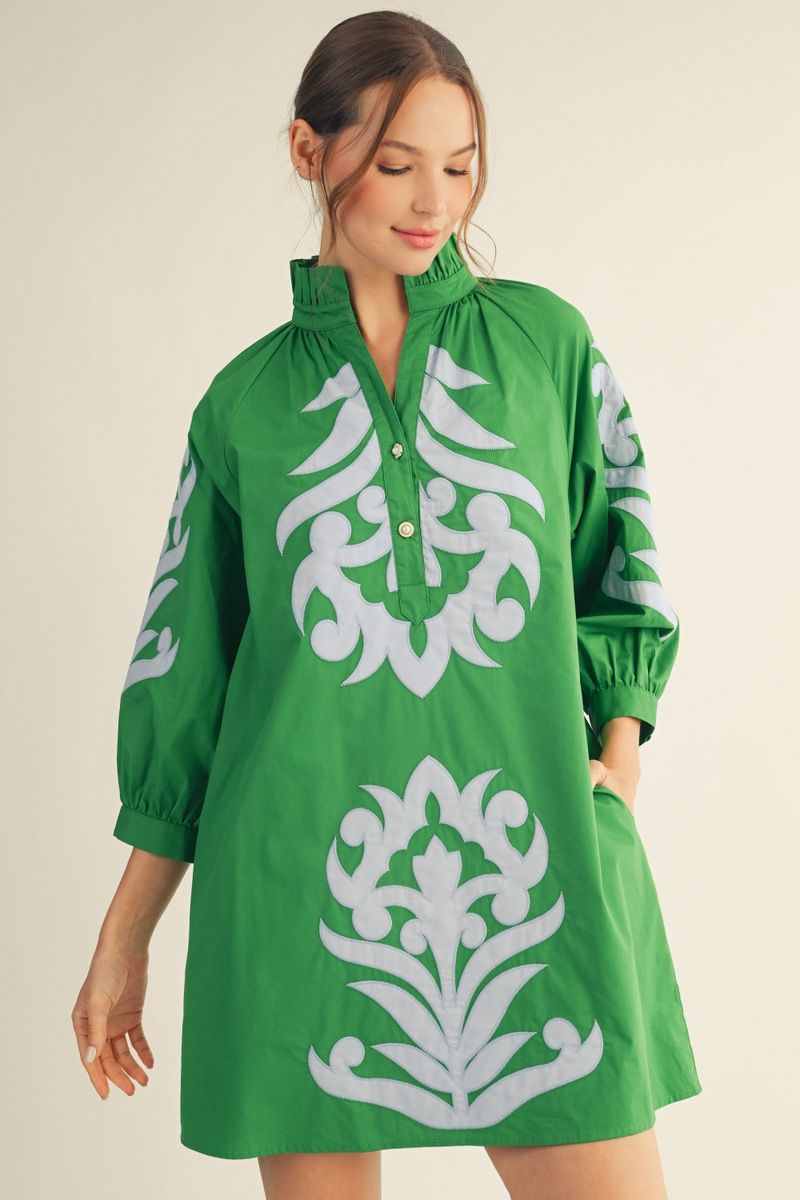 Floral Baroque Shift Dress