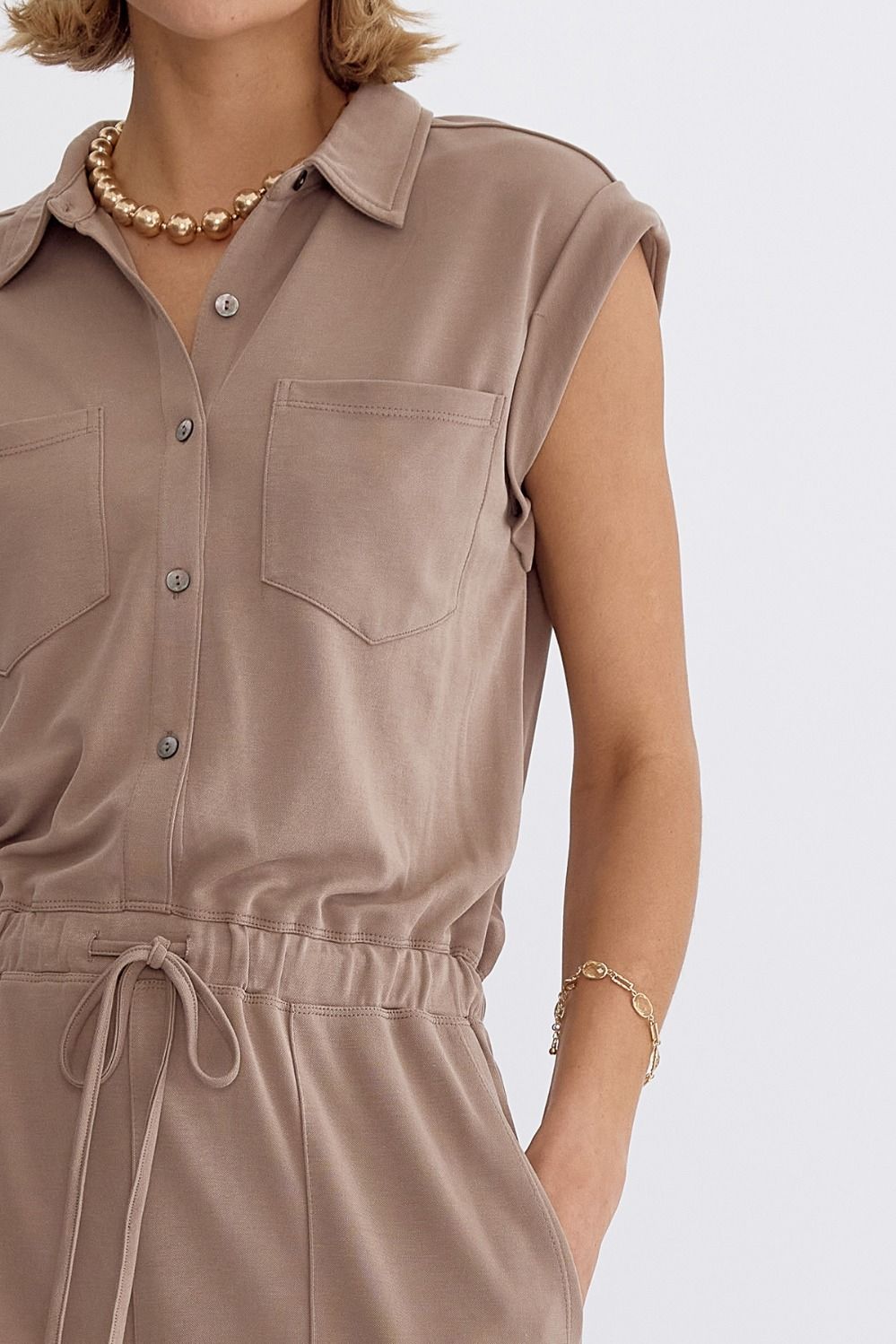 Front Pocket Romper