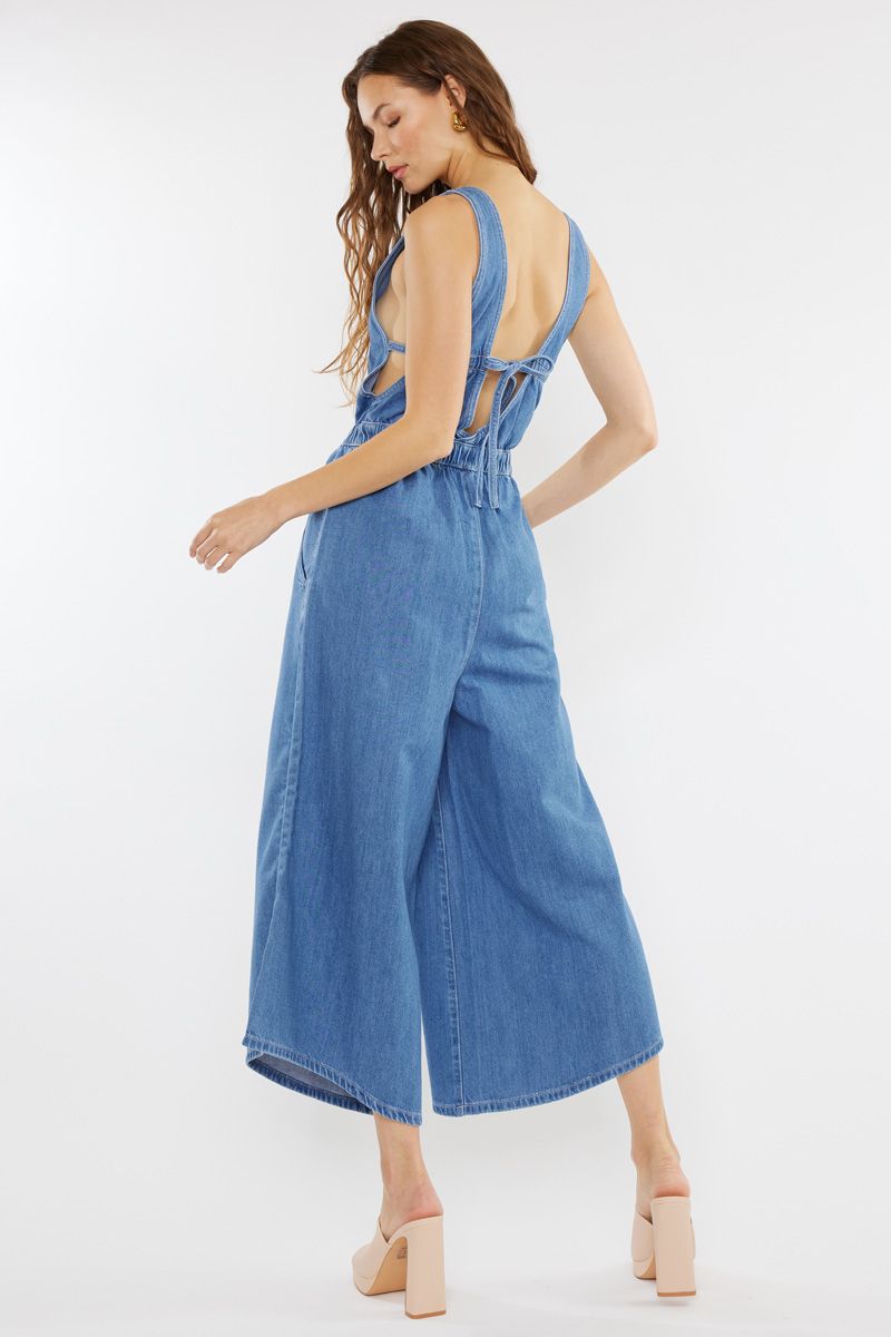 Cropped Wide Leg Jumpsuit