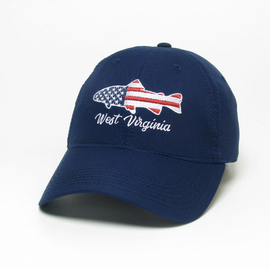 American Flag Trout Cool Fit Hat